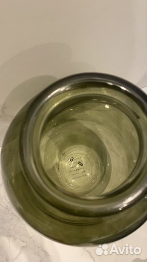 Ваза из зеленого стекла jysk, новая