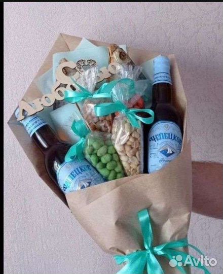 Вкусный мужской букет на день рождения