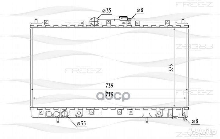 KK0256 радиатор Mitsubishi Galant 96 KK0256 F