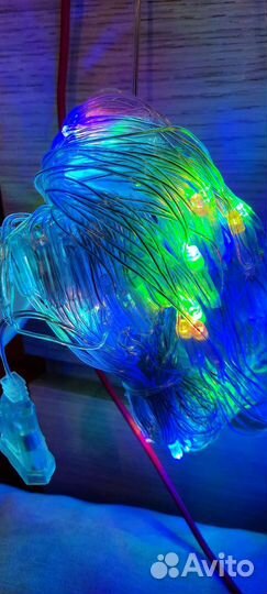 Гирлянда занавеска светодиодная новая сетка