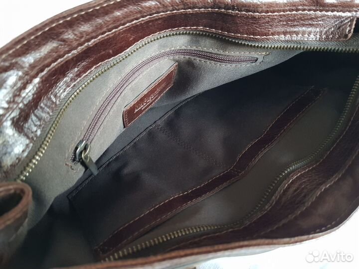Сумка женская натуральная кожа коричневая