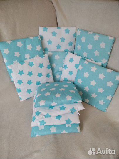 Бортики-подушки в кроватку новое