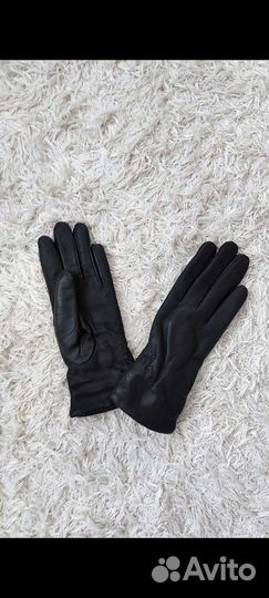 Перчатки женские кожаные