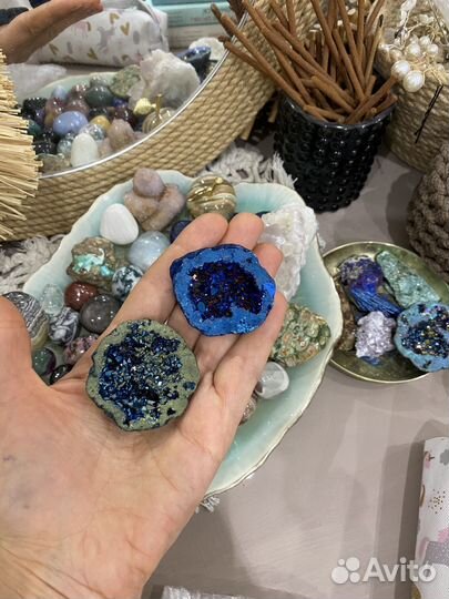 Жеода агата титанированная