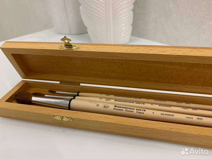 Подарочный набор художественных кистей. Колонок