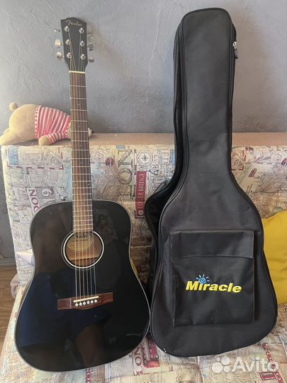 Акустическая гитара fender cd 60s black
