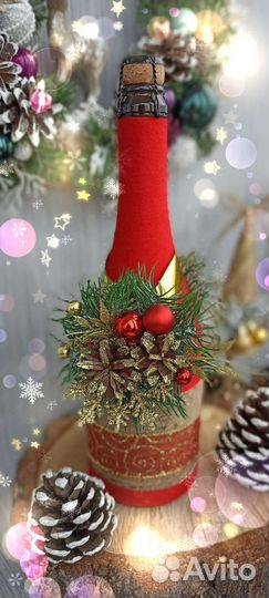 Новогоднее украшение на напиток