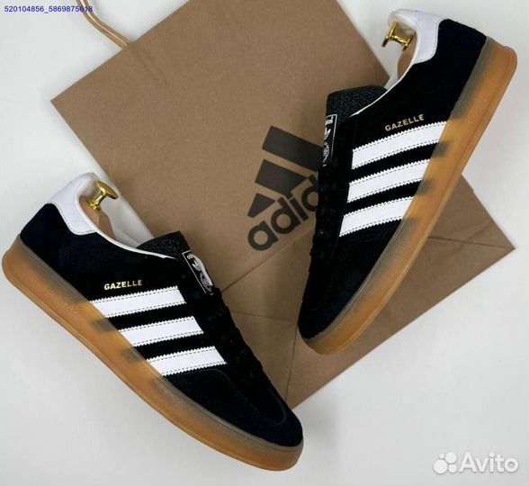 Кроссовки Adidas Gazelle Black (Арт.68471)