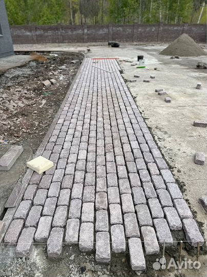 Брусчатка колото галтованная от 100 м2