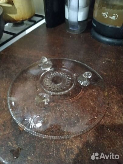 Блюдо для фруктов хрусталь СССР