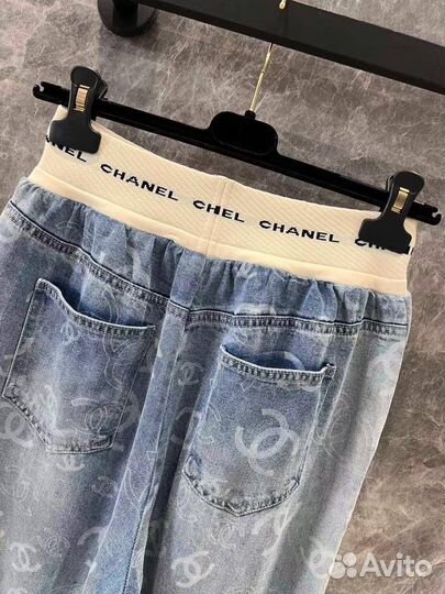 Джинсы женские широкие chanel