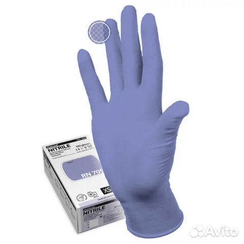 Перчатки нитриловые светло-сиреневые повышенной пр