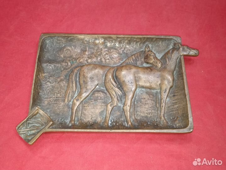 Пепельница бронза Кони 19 век
