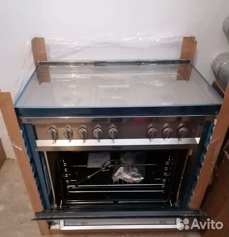 Газовая плита новая. Нержавейка. Италия