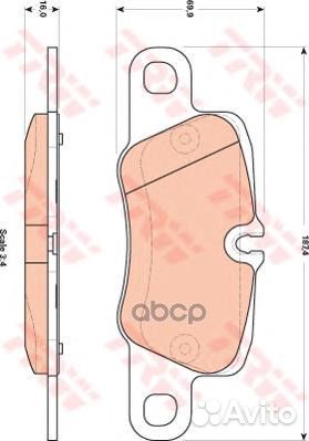 Колодки тормозные дисковые зад GDB1849 TRW