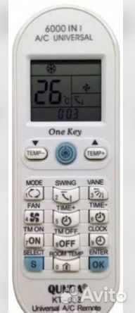 Универсальный пульт для сплит-систем KT-e08