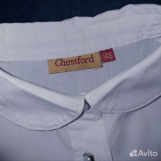 Блузка рубашка школьная на девочку рост 146
