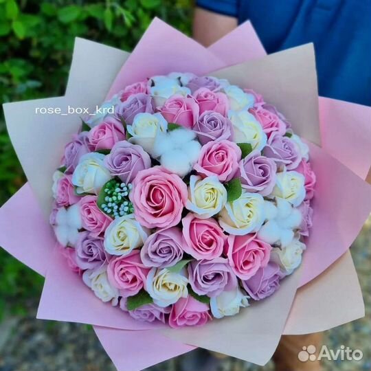 Букет из 51, 101 мыльной розы