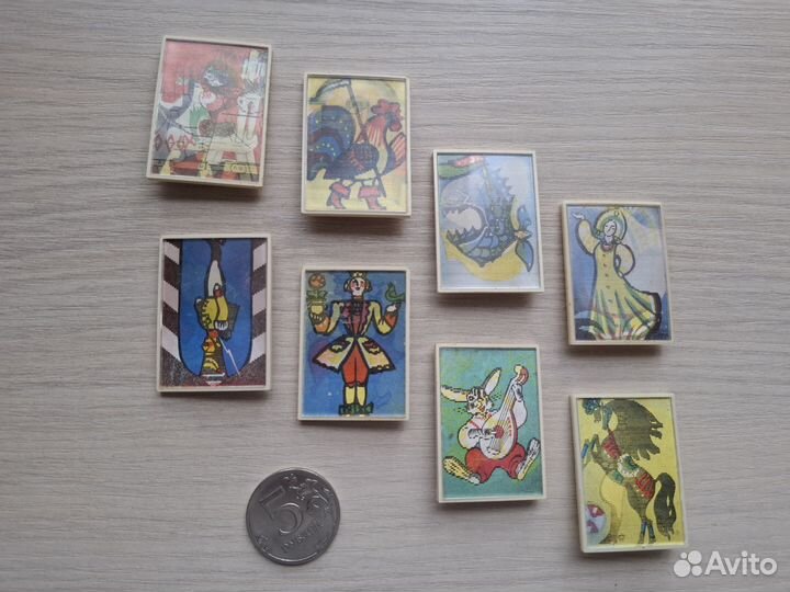 Значки-переливашки стерео СССР: для детей лот 8 шт