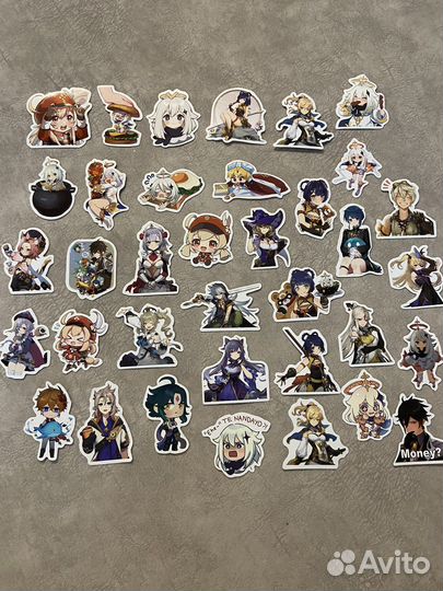 Наклейки с игры Genshin Impact