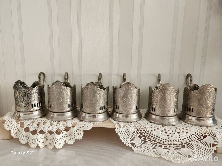 Подстаканники СССР космос, кремль, мельхиор