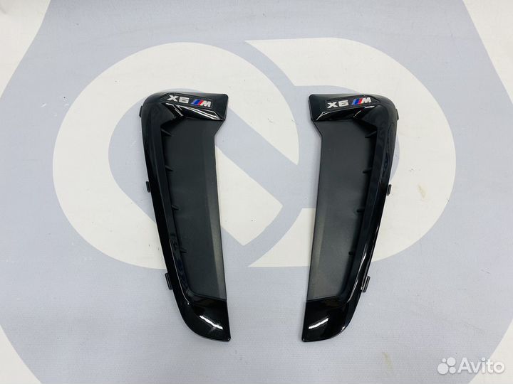 Жабры BMW X6 F16 М стиль черный глянец