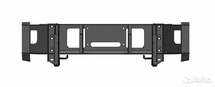 Силовой бампер перед. UAZ базовый,без оптики,черны