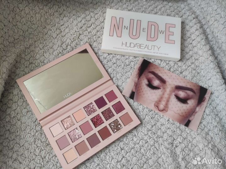 Палетка теней huda beauty NEW nude palette