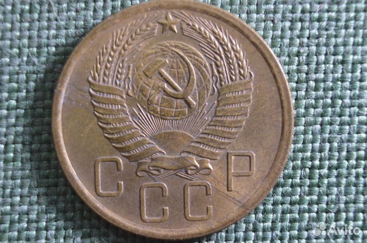 Монета 5 копеек 1955 года. Погодовка СССР