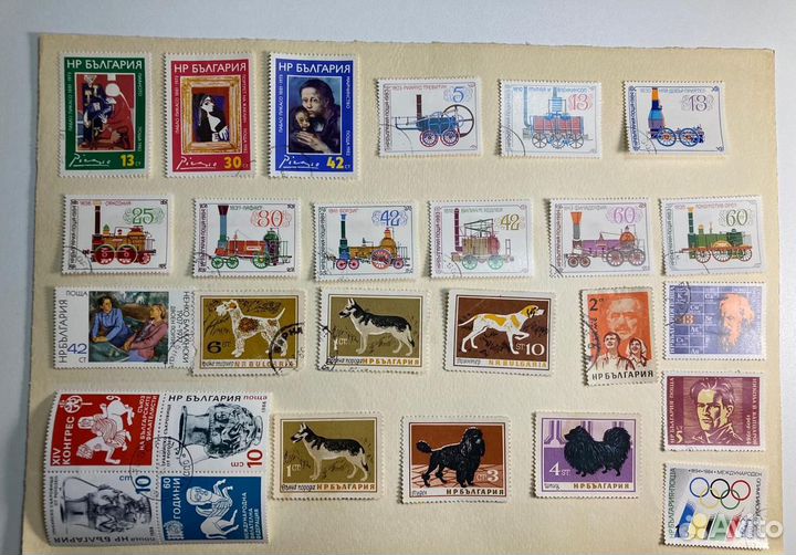 Коллекция старых почтовых марок Болгарии
