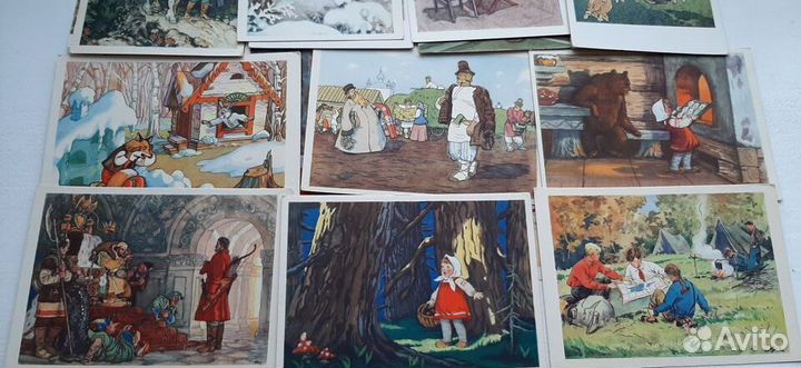 Открытки СССР сказка 22 шт. чистые