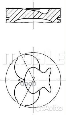 Поршень 0022402 Mahle/Knecht