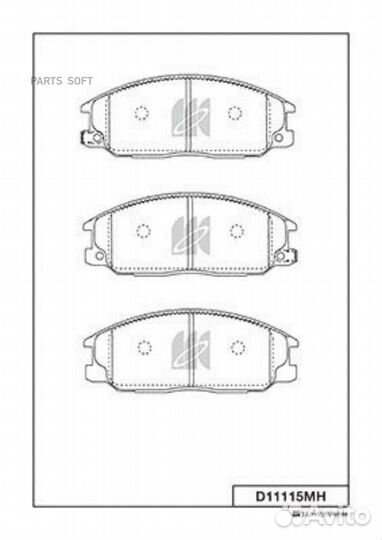 Kashiyama D11115MH Колодки тормозные, передние (с