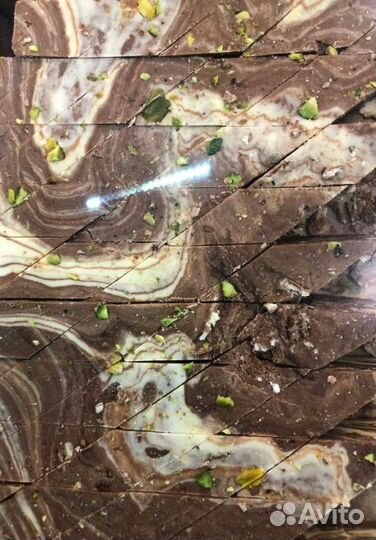 Халва молочно-ореховая Зебра, с фисташкой. 5 кг