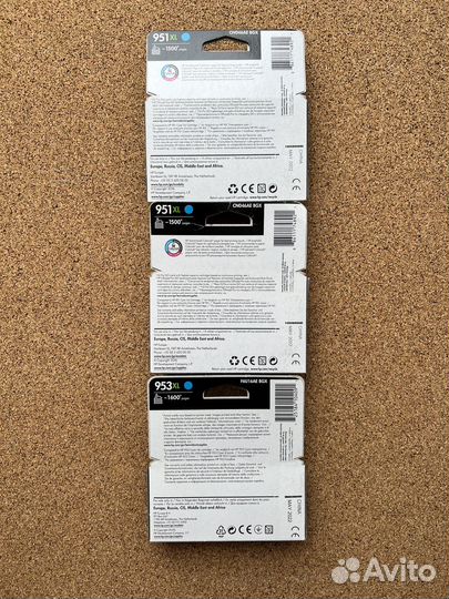 Картридж HP 953 951 xl синий