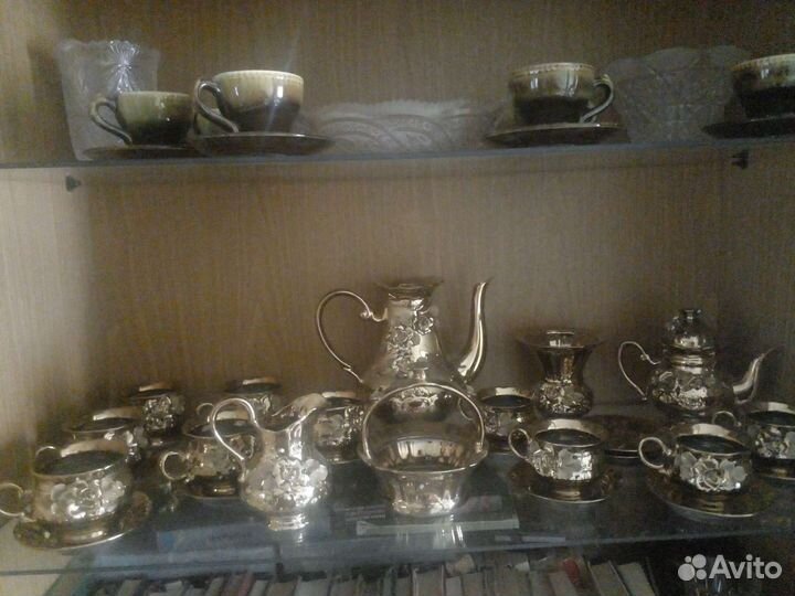 Чайно кофейный сервиз СССР Золотая роза