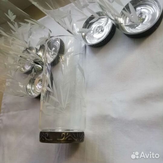 Рюмки винтаж с мельхиором СССР