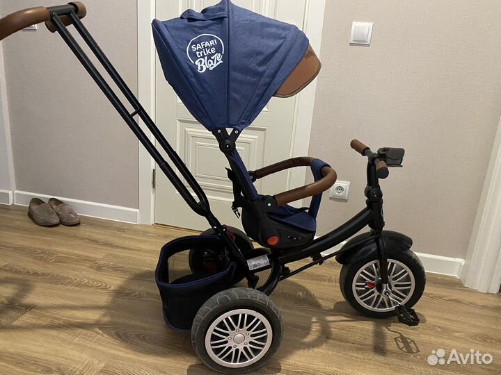 Детский велосипед трехколесный с ручкой