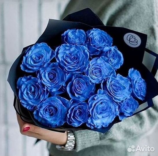 Доставка букетов и цветов. Синие розы