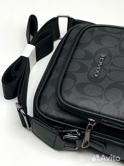 Мужская кожаная сумка через плечо Coach