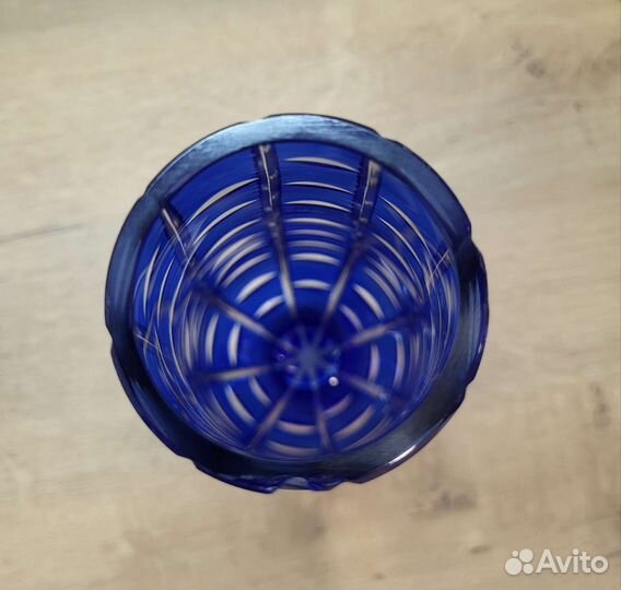 Цветной хрусталь ваза рог СССР