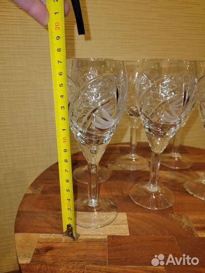 Хрустальные фужеры, стопки и вазы