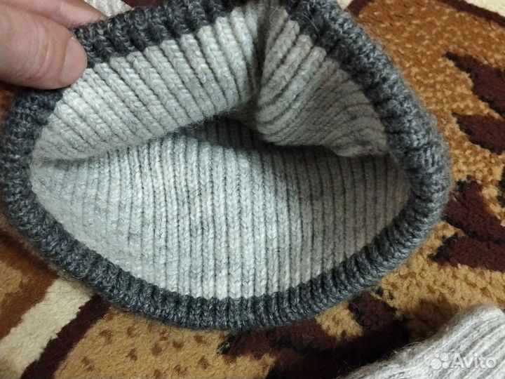 Шапка + Варежки женские теплые мягкие