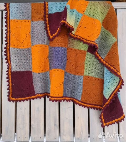 Плед вязаный