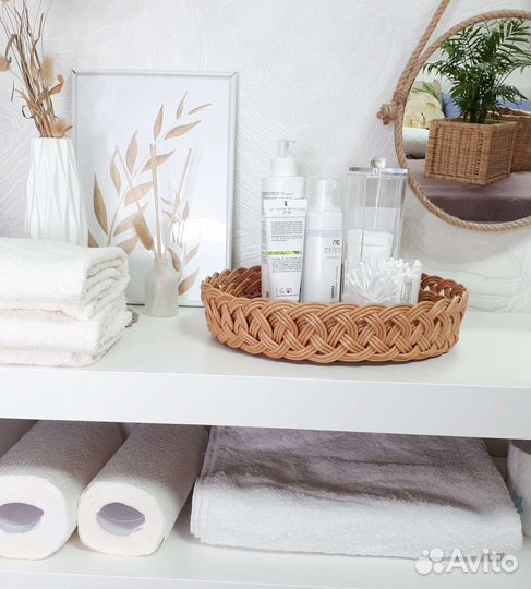 Поднос плетеный