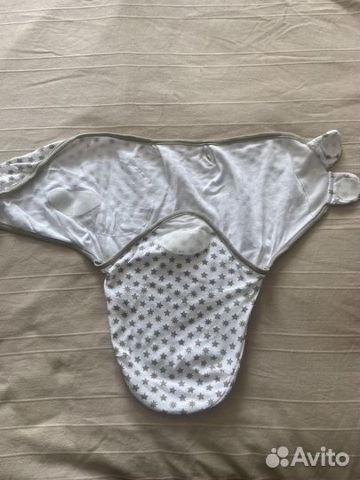 Детский кокон пеленка для новорожденных на липучке