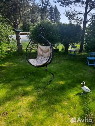 Подвесное кресло кокон капля ротанг