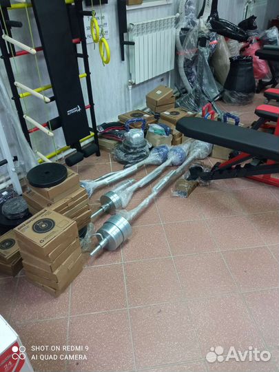 Штанга с блинами 60 кг + грифы гантели в подарок