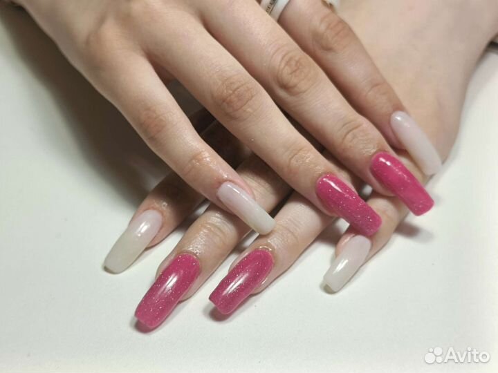 Ногти гель лак на дому наращивание, укрепление