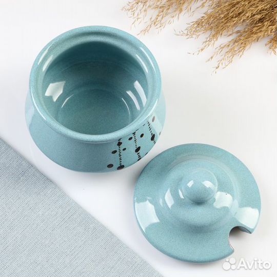 2 шт. Сахарница 'Псковская' 0,3л / 12х12,5см, блюз